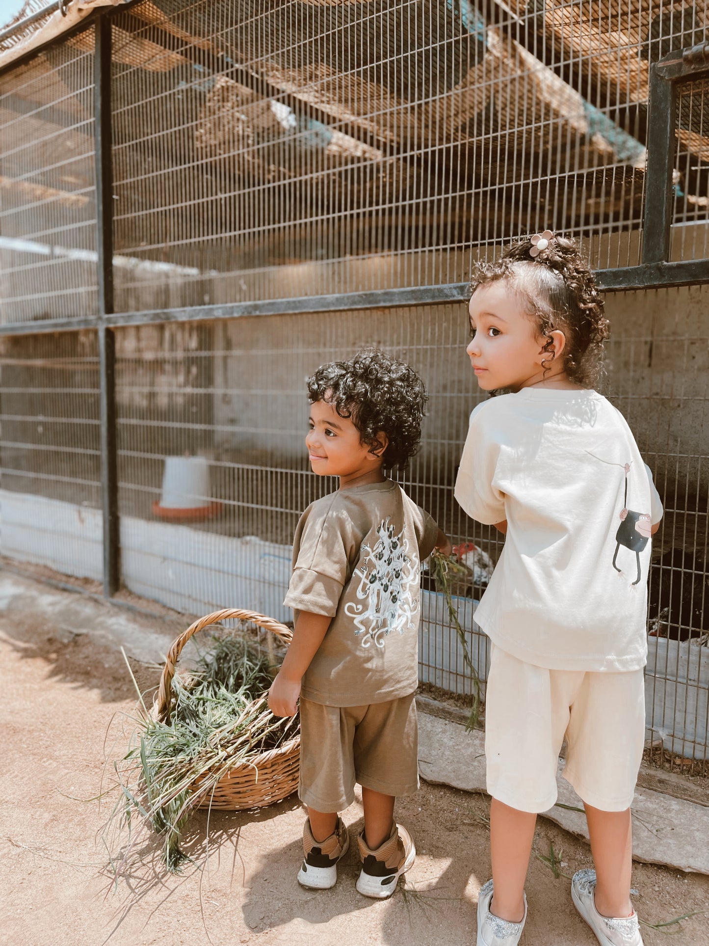 Monkeys beige set