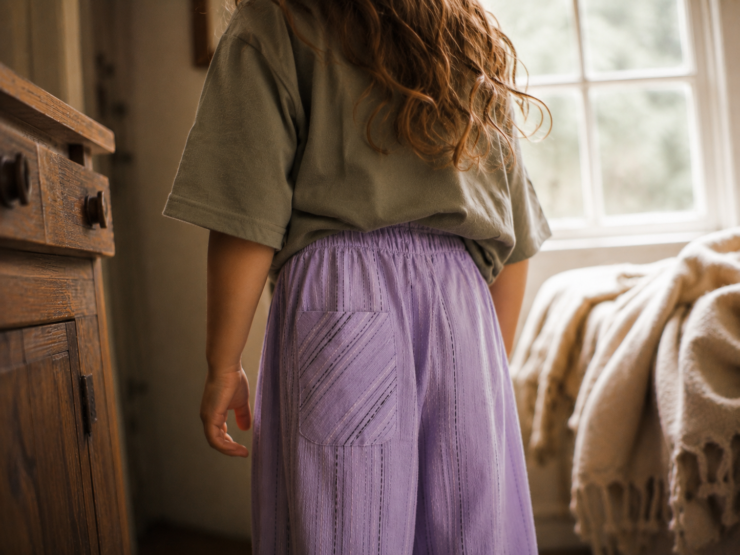 Lilac Stripe Pants