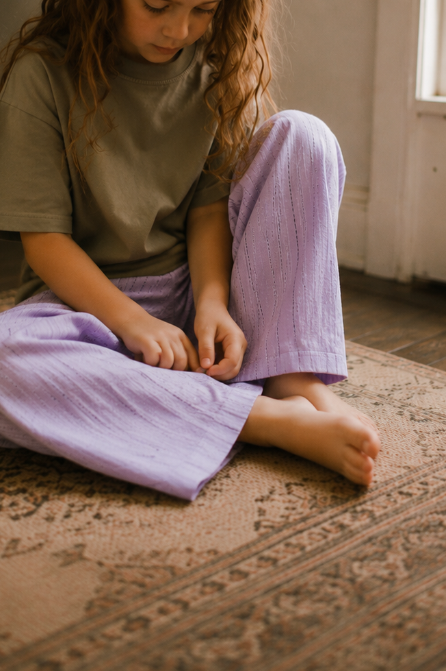 Lilac Stripe Pants